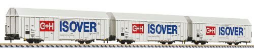 Liliput 260159 DB 3-tlg. Set  grossräumiger Güterwagen  Hbbks  G+